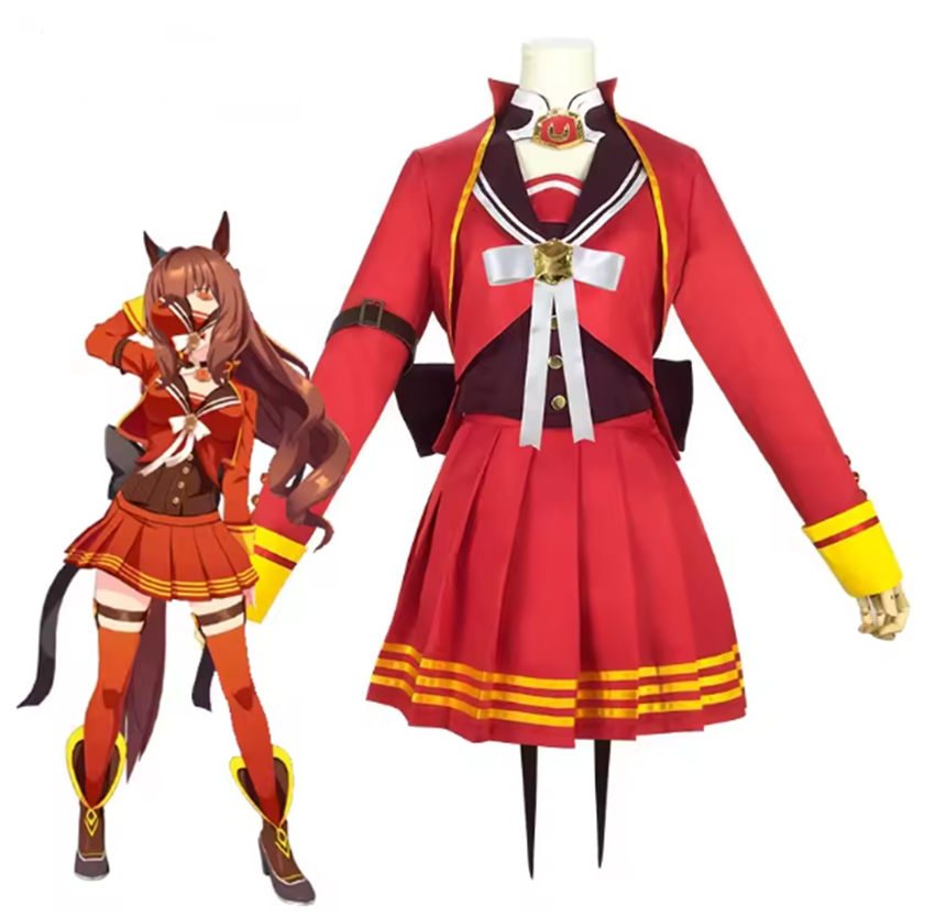 Costume de Cosplay Anime Maruzensky Uma musume, joli Derby Halloween pour femmes, uniforme rouge, déguisement, vêtements de spectacle sur scène