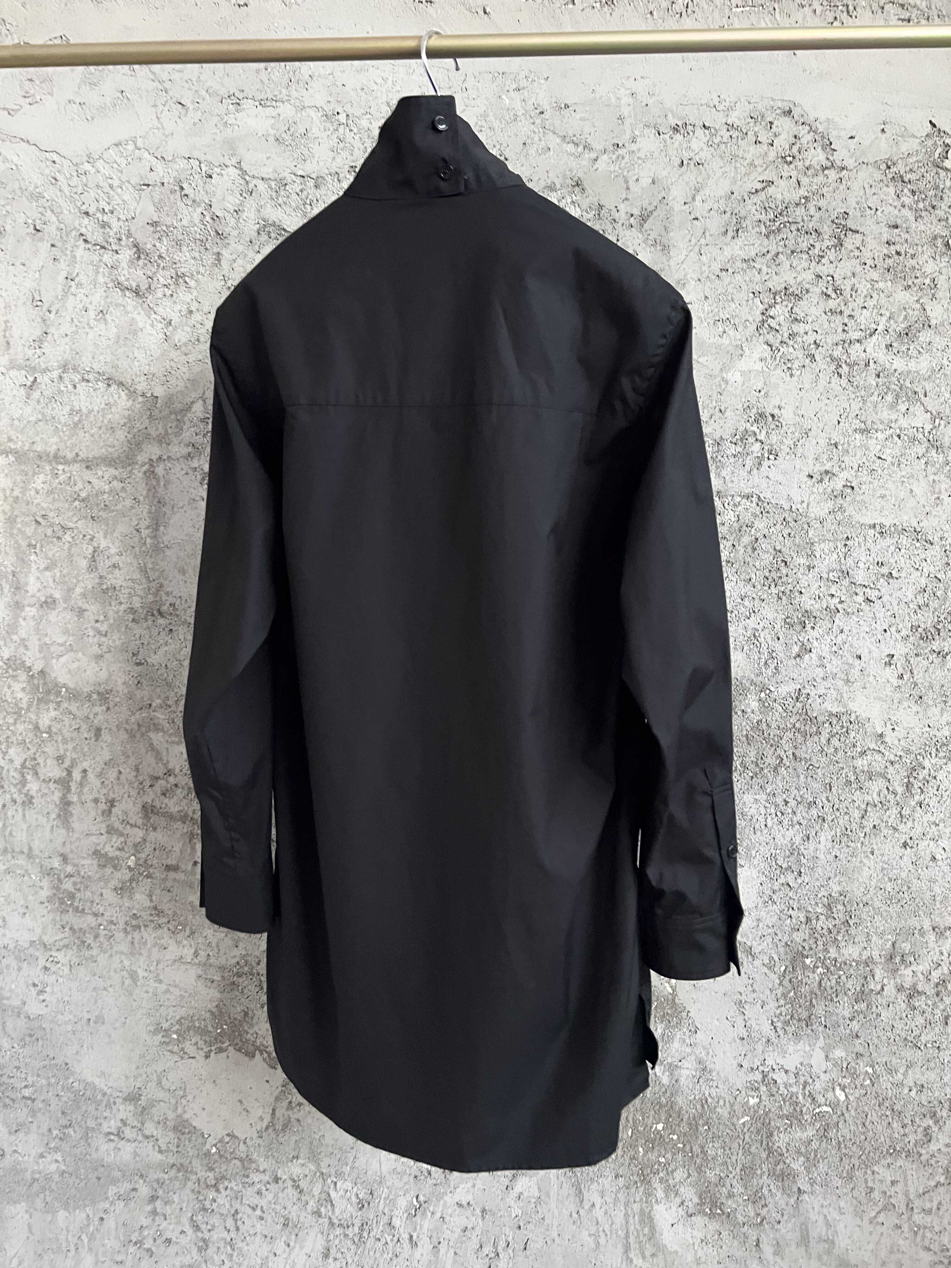 Top-yamamoto design original, ample et polyvalent TOP avec laçage sur le devant, chemise noire en pur coton