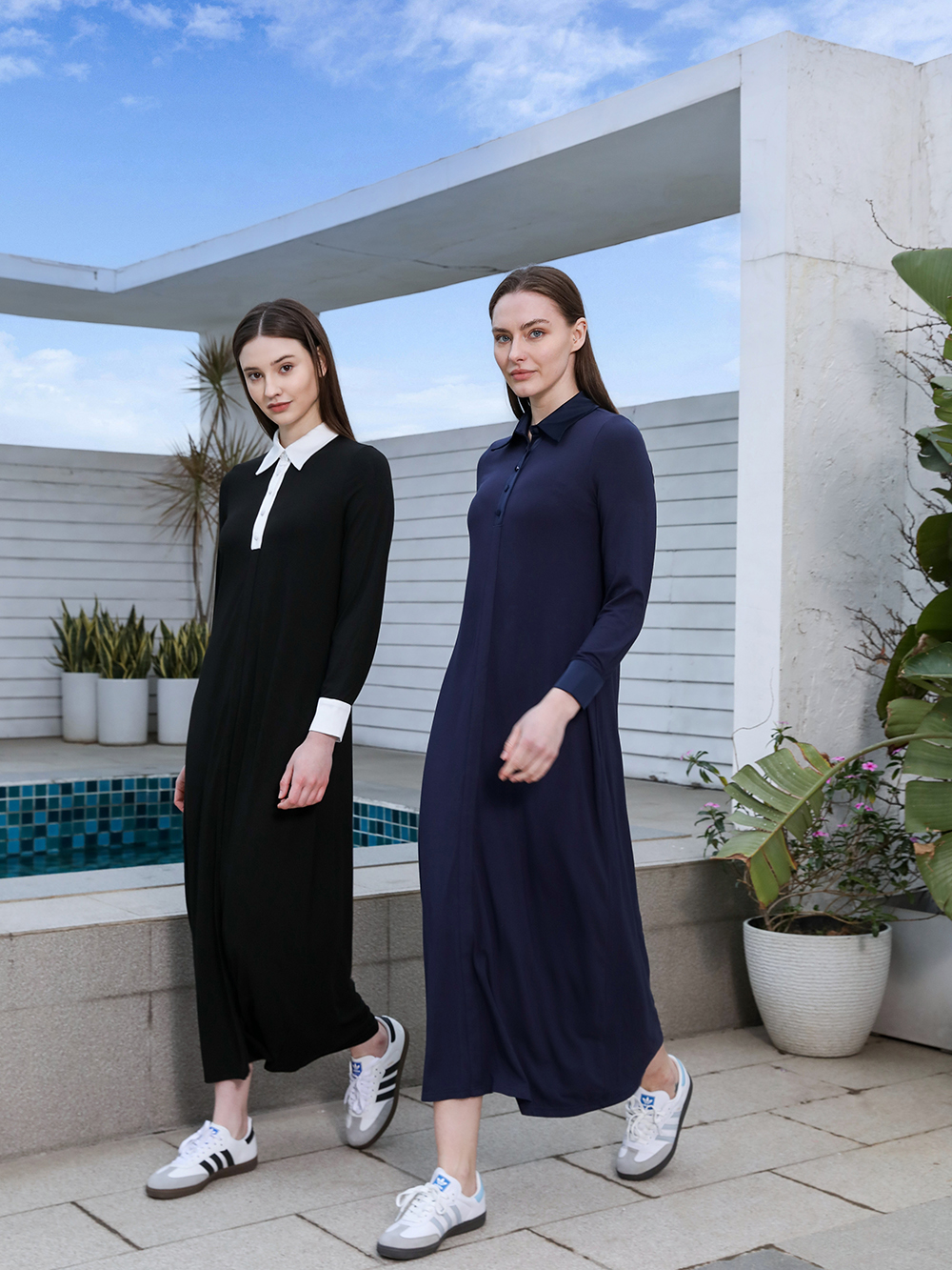 AP SS25 femmes Satin Patchwork Modal robe douce manches chauve-souris robe Maxi vêtements amples manchette en Satin