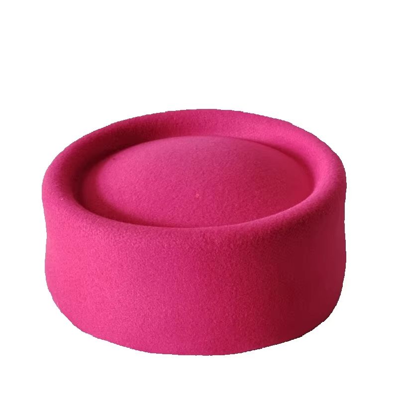 Chapeau d'hôtesse en polyester à imprimé léopard, béret élégant pour femme, mini-chapeau rétro français, chapeau pillbox