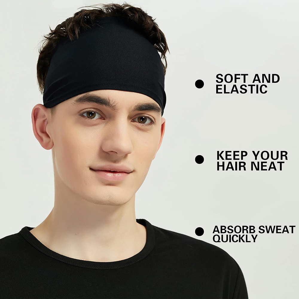 Bandeaux de sport pour hommes, bandeau d'entraînement évacuant l'humidité, bandeaux anti-transpiration pour la course, le cyclisme, le Football, le Yoga