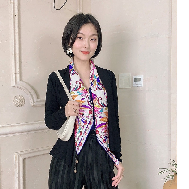 Foulard de la présidence Mulberry Injplanchers f, grand carré 90, écharpes Hijab, 100%