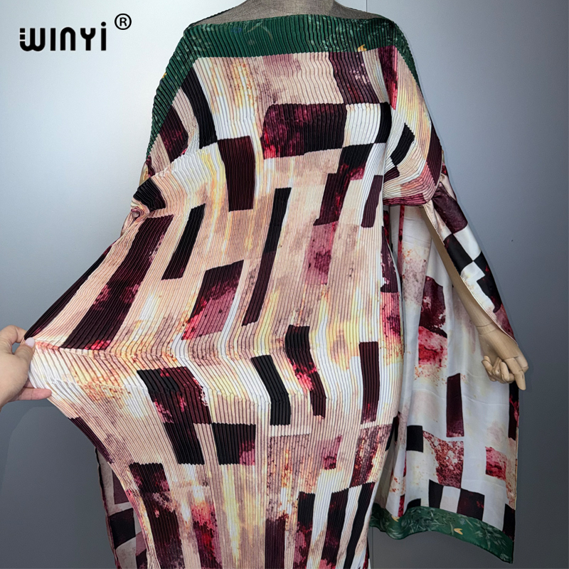 Robe longue bohème WINYI pour femme, style africain, ajustée, décontractée, élastique, paréo de plage, abaya musulmane, robe de soirée de luxe Dubaï pour les vacances