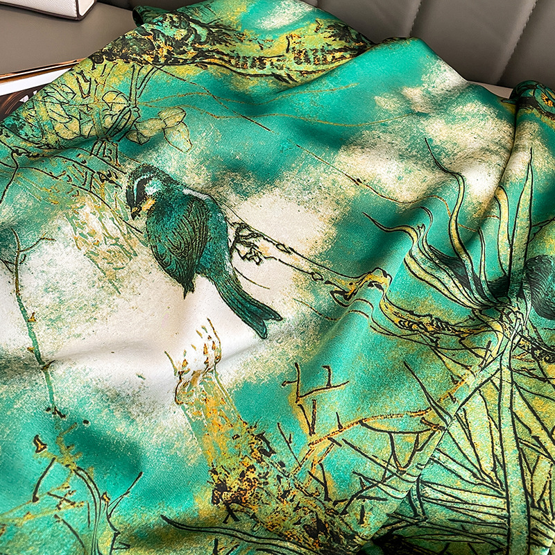Écharpe de printemps pour femmes, Design de luxe, matériau en Polyester, écharpe lisse, châle doux, plage