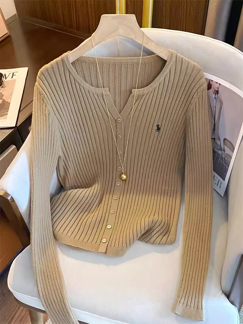 Nouveaux hauts en tricot pour femmes, mode tendance, style Y2K, broderie, cardigans à manches longues, pulls, streetwear tendance, chemises pour femmes