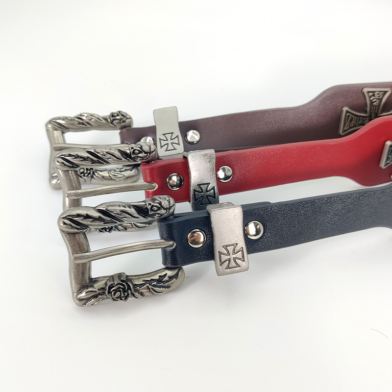 Ceinture en jean croisée unisexe, accessoire gothique pour femme, Punk Y2k, ceintures de styliste pour femmes, Hip hop, grande taille, rivets noirs pour hommes
