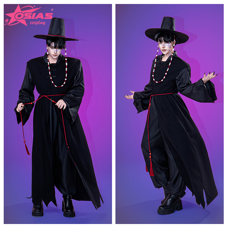 Costume de cosplay OSIAS Jinu, tenue de scène pour votre idole, noir