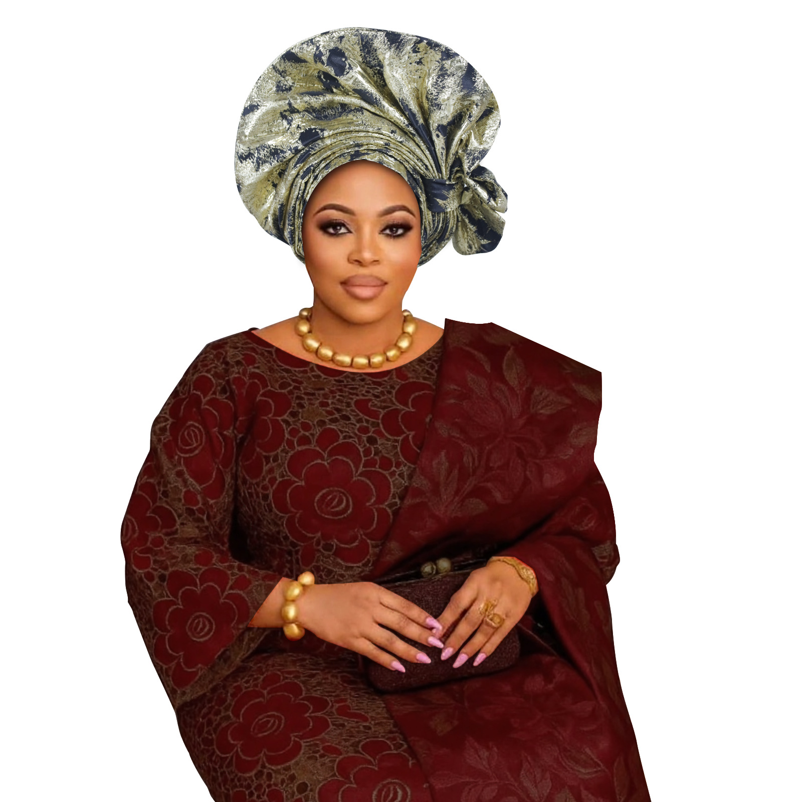 Turban Gele nigérian pour femme, chapeau Gele préformé, foulard Aso Oke, bonnet hijab musulman, couvre-chef pour mariage et fête