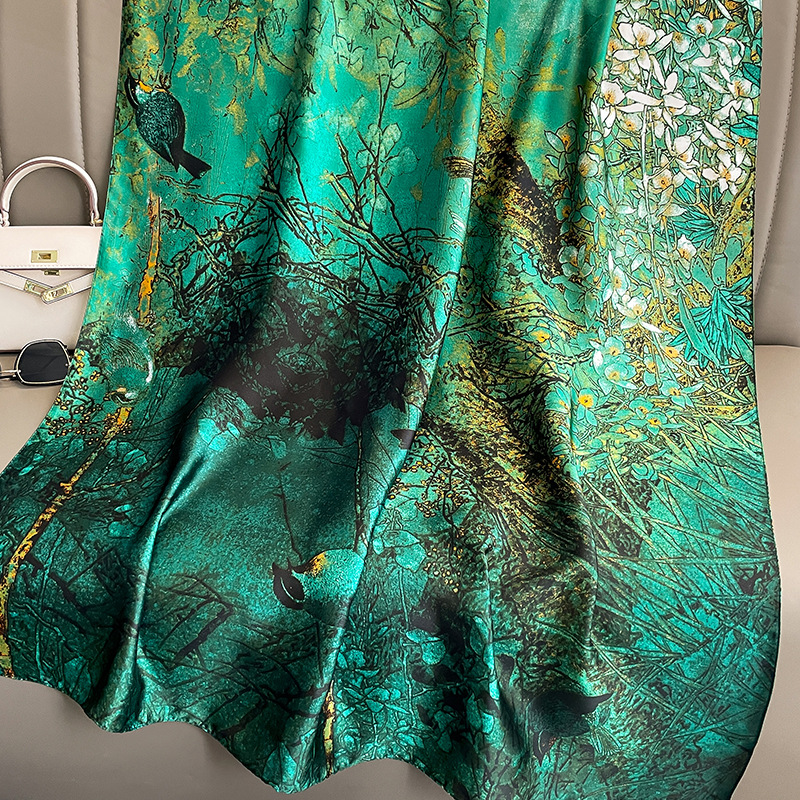 Écharpe de printemps pour femmes, Design de luxe, matériau en Polyester, écharpe lisse, châle doux, plage