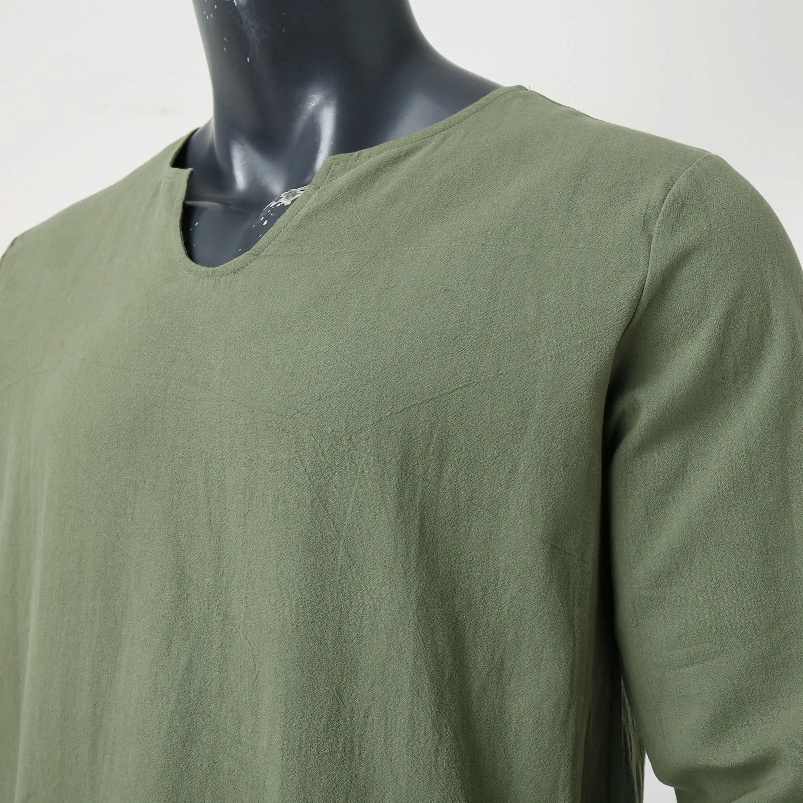 Chemise en lin rétro de la Renaissance médiévale, tunique longue pour hommes, vestes Vintage, Costumes de Cosplay de chevalier Vikings Pirate