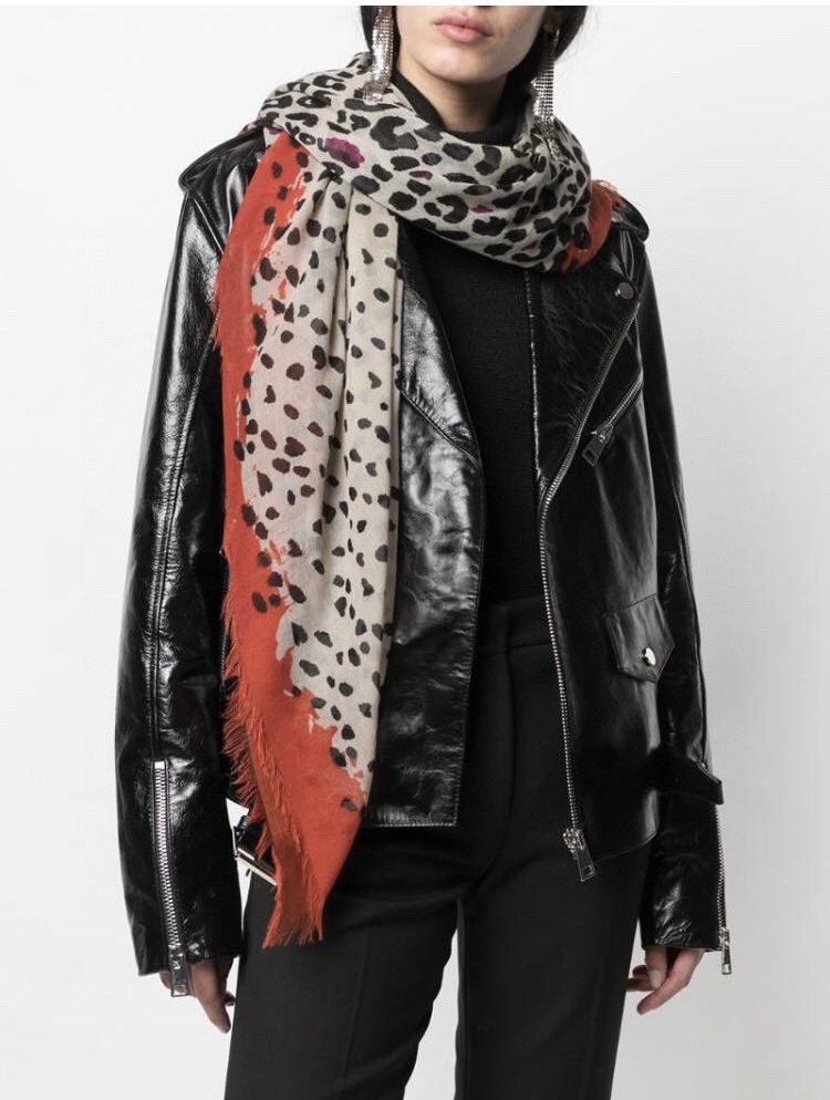 Rock roll – écharpe carrée esthétique pour femmes, imprimé léopard, nouvelle mode d'automne