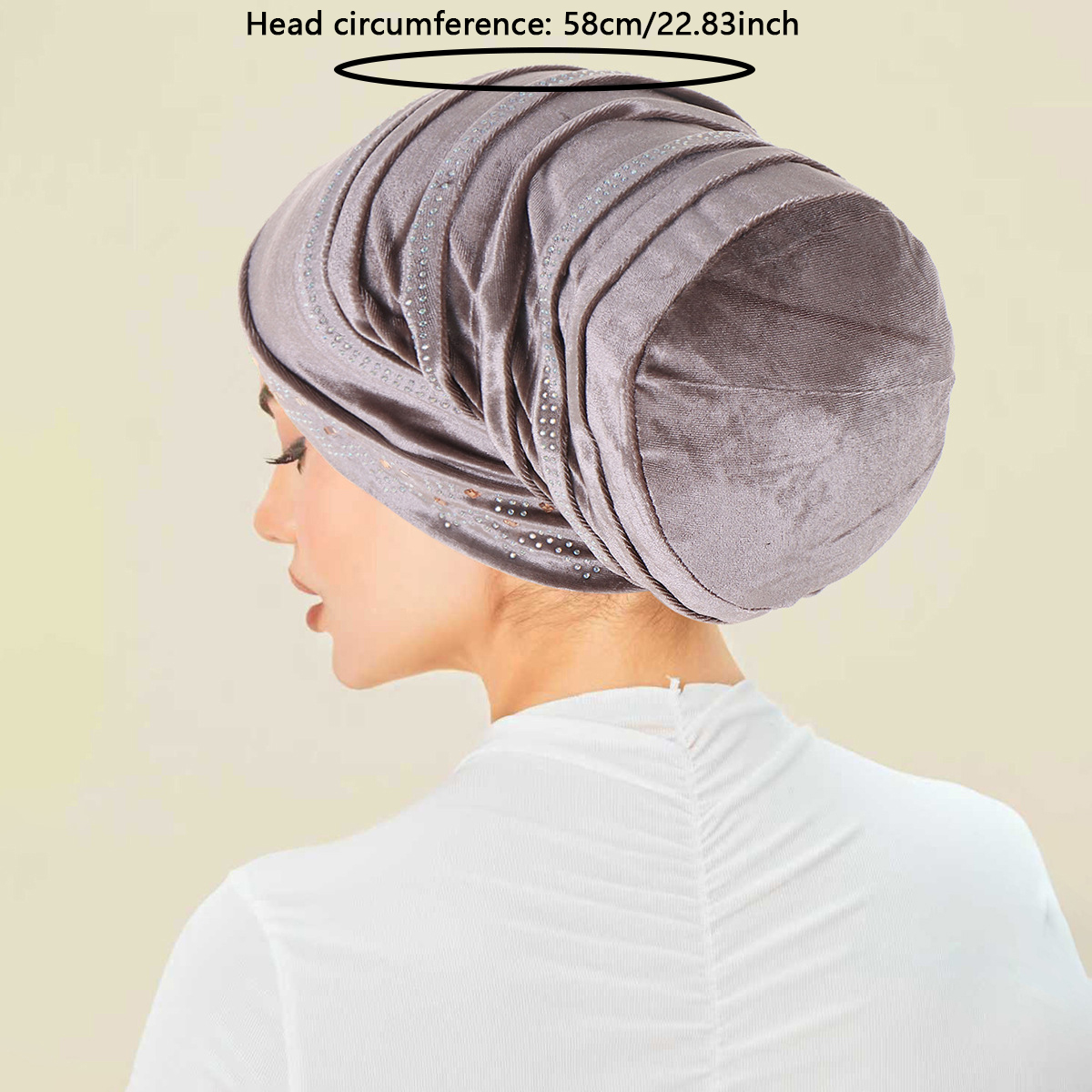 Nouveau Turban Brillant 2026 pour Femme, Bonnet à Strass, Bonnet Chimio, Foulard Musulman, Couvre-chef, Bandana