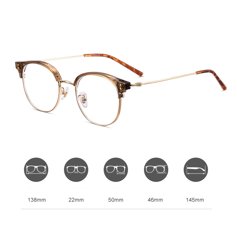 Lunettes de myopie à monture ronde pour femmes, lunettes unisexes pour contrevenants, lunettes de vue de près avec moins dioptrie, nouveau style