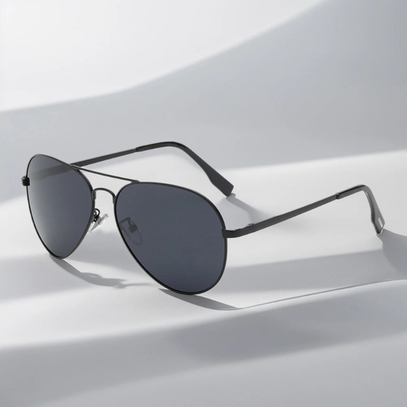 Lunettes de soleil classiques Big Pilot pour hommes, lunettes de soleil d'aviation en métal noir de luxe, lunettes de soleil de mode pour hommes, lunettes de soleil pour la conduite et les vacances, UV400