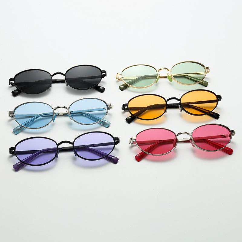 Lunettes de soleil ovales SEAMERGO Hip-hop pour femmes et hommes, charnières à ressort 3+2, résistantes aux UV, pour voyage et plage