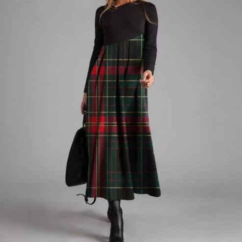 2025 robe automne Roupas Femininas col en v bohème imprimé à manches longues coupe ajustée bureau déplacements et loisirs Robes Soiree Femmes