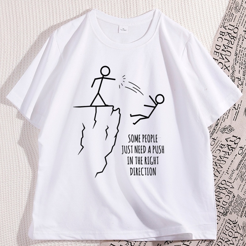 T-shirt humoristique « Certains ont besoin d'un coup de pouce dans la bonne direction » – T-shirt graphique sarcaste, humoristique, manches courtes, streetwear