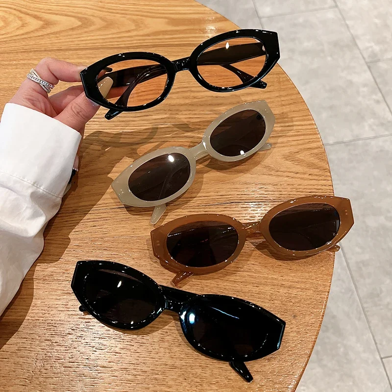 Lunettes de soleil ovales vintage pour femmes, mode rétro, lunettes de soleil féminines, nouvelle tendance, marque de luxe, designer, UV400, lunettes de soleil pour femmes