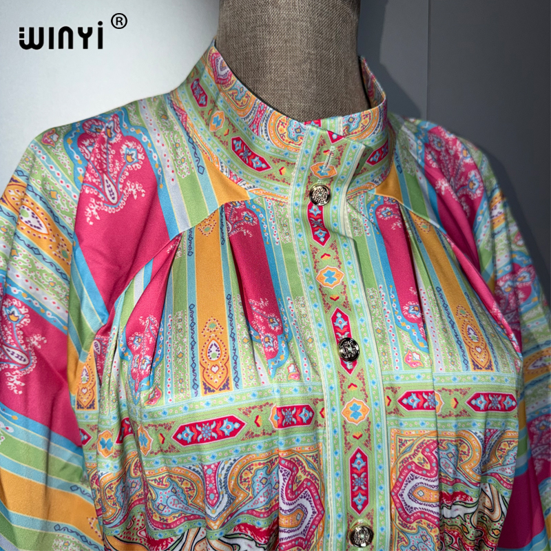 Robe longue de luxe WINYI pour femmes musulmanes, abaya ample pour les fêtes, caftan de Dubaï
