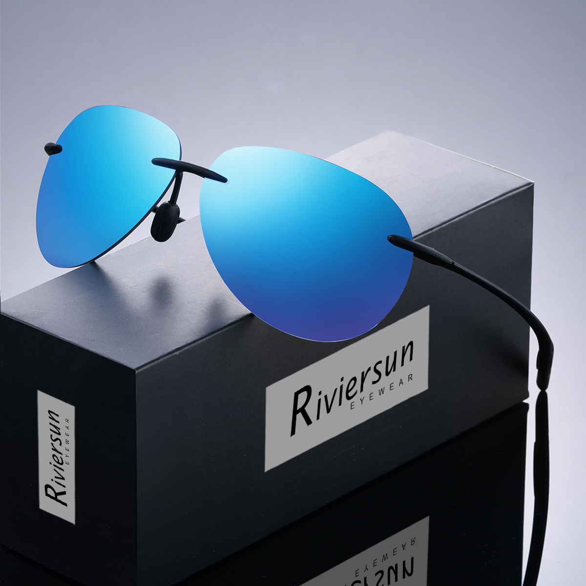 Lunettes de soleil classiques sans monture pour hommes et femmes, lunettes de golf ultralégères, polarisées, UV400, miroir