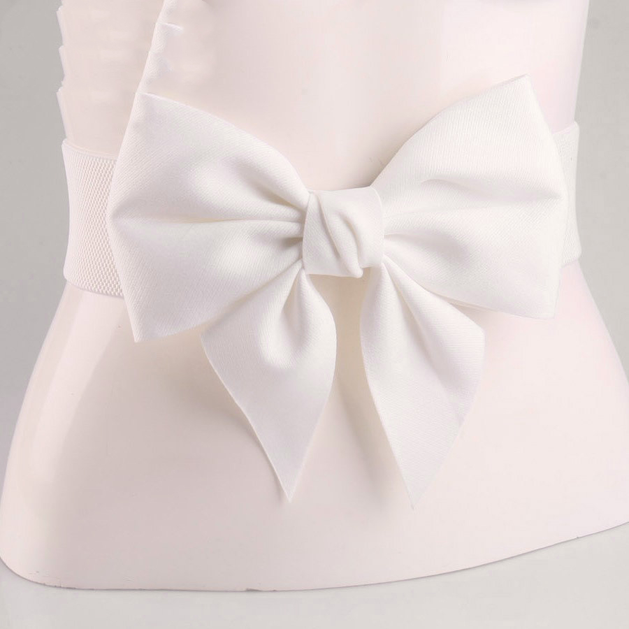 Ceinture large élastique à nœud papillon pour femme, ceinture de taille pour robe, accessoire de mode polyvalent pour mariée et demoiselle d'honneur, ceinture assortie à toutes les tenues