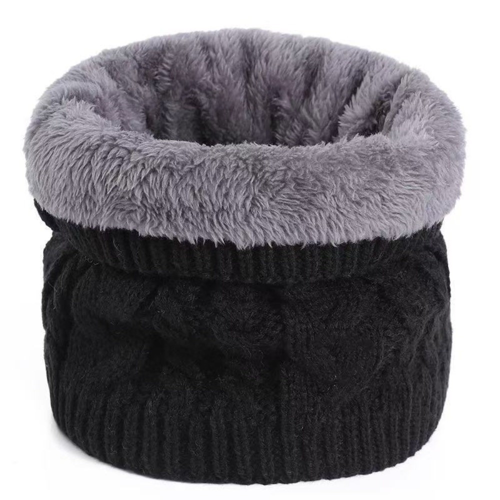 Écharpe tricotée de couleur unie, coupe-vent, résistante au froid, écharpe chaude, écharpe épaisse pour le cou, unisexe