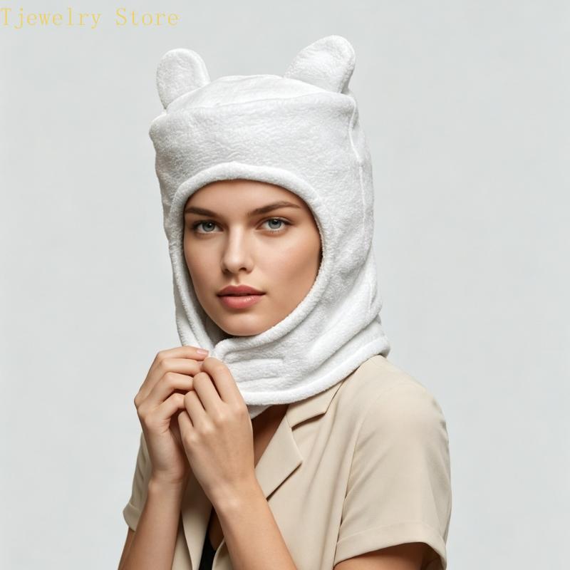 Casquette costume blanche pour adulte 634D, avec couverture douce, pour le cosplay les déplacements domicile-travail