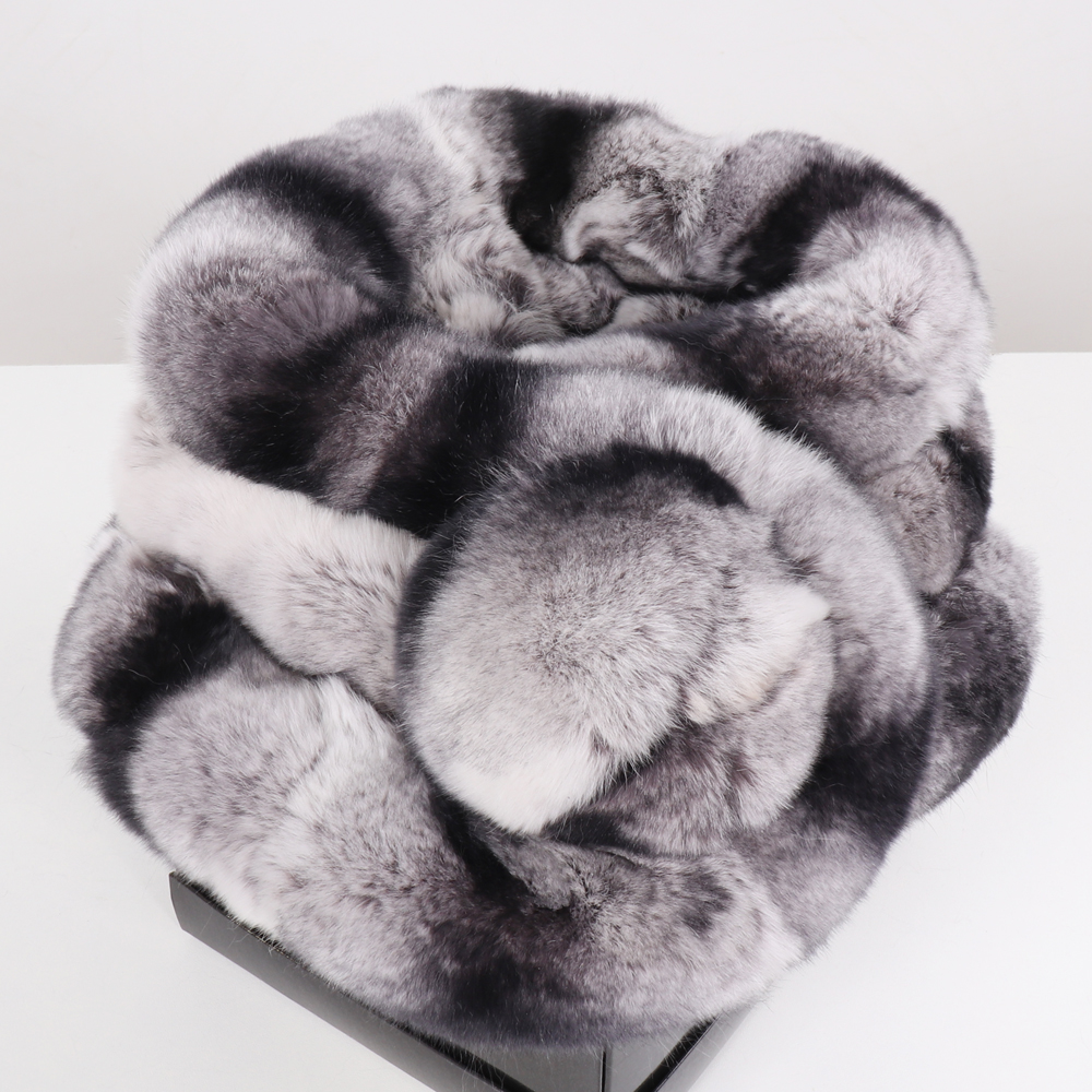 Hiver femmes 100% véritable Rex lapin fourrure écharpe naturel chaud Rex lapin fourrure anneau silencieux dame qualité Rex lapin fourrure foulards