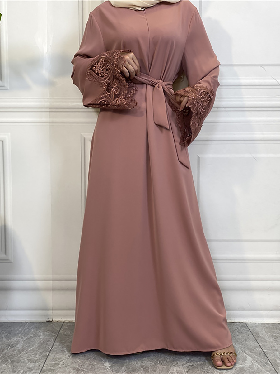 Abaya-Robe Maxi Modeste pour Femme Musulmane, Kaftan de Turquie, Vêtements Islamiques, Hijab Éducatif