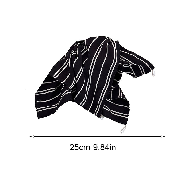 Petite pince à cheveux exquise avec un grand bandeau écharpe, foulard en soie rayé coréen, pince requin, pince à cheveux à moitié au dos, 1 pièce