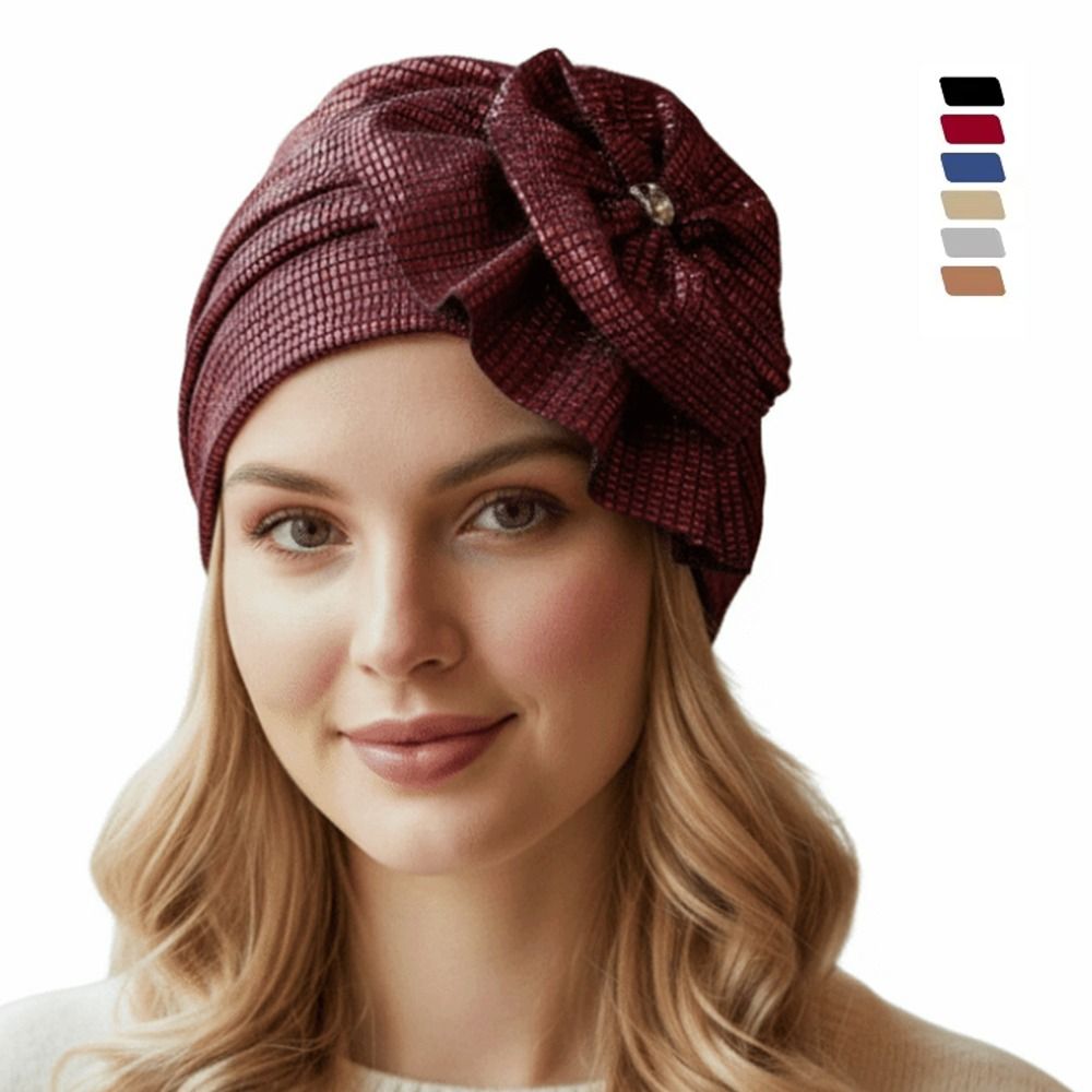 Bonnet Turban Musulman Uni Tendance pour Femme – Style Simple et Confortable