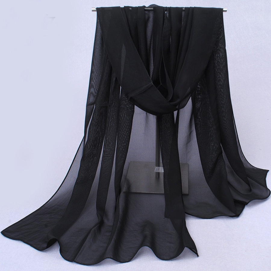 Écharpe châle en imitation soie de couleur unie pour femme, légère, douce et lisse, peut être utilisée comme châle, nappe, rideau, ceinture