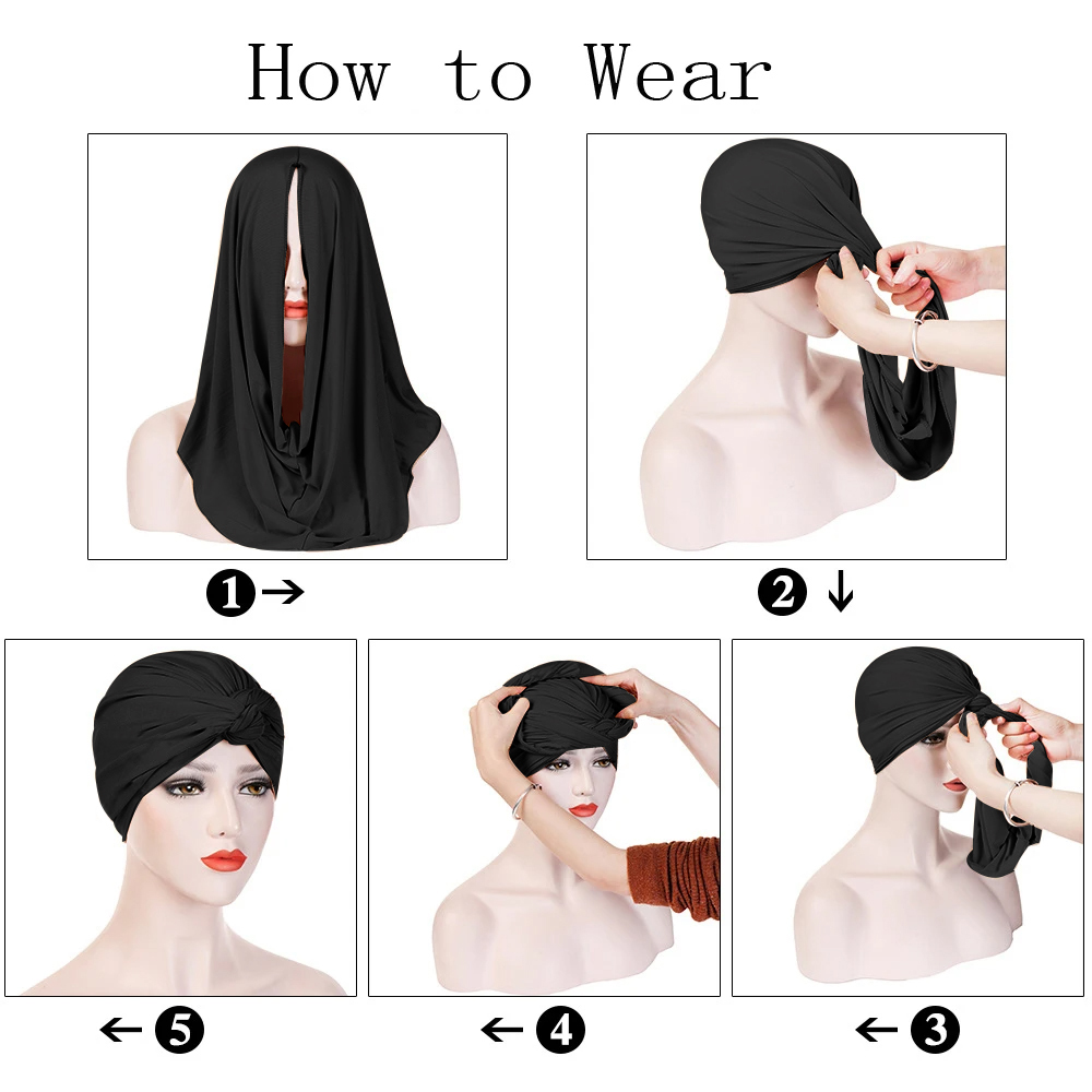 Hijab d'intérieur musulman coloré pour femmes, turban instantané islamique, casquette pour dames, imprimé léopard à rayures