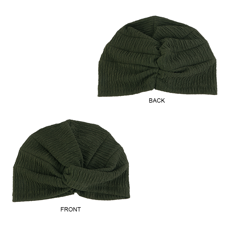 Turban plissé à nœud torsadé pour femmes, 2 pièces/lot, casquette de chimio élastique, Bonnet Hijab, couvre-chef, chapeau pour perte de cheveux contre le Cancer, accessoires