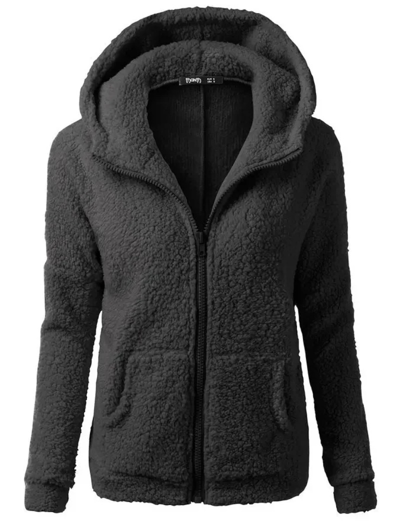 Automne hiver veste chaude femmes à capuche à capuche 2025 décontracté femme sweats à capuche Sweatershirt manteau à glissière solide doux polaire femmes manteau
