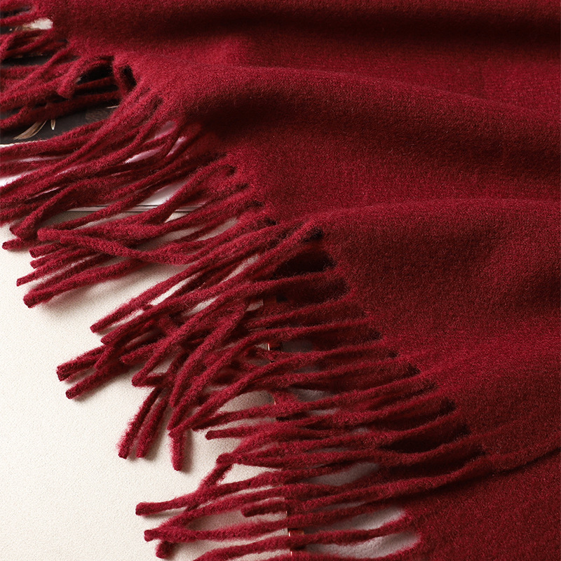 Écharpe d'hiver pour femme en 4 couleurs unies, effet cachemire, épaisse, chaude, coupe-vent, châle enveloppant, écharpe de luxe pour l'extérieur, tendance
