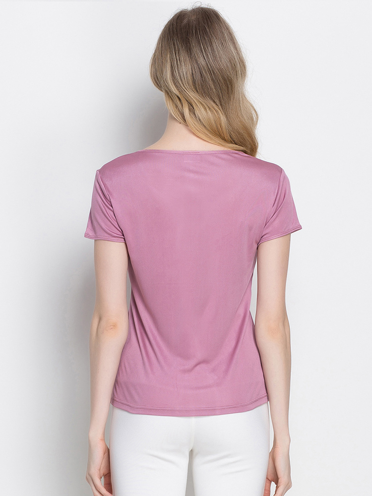 SuyareplWoman-T-shirt à manches courtes et col rond pour femme, simple et solide, couleur noire et blanche, été