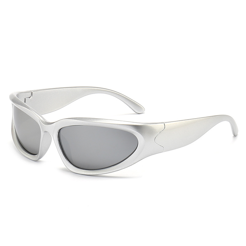 Lunettes de soleil Vintage pour hommes et femmes, Style Y2K, classiques, ovales, pour cyclisme, mode Steampunk, accessoire de fête d'été en plein air