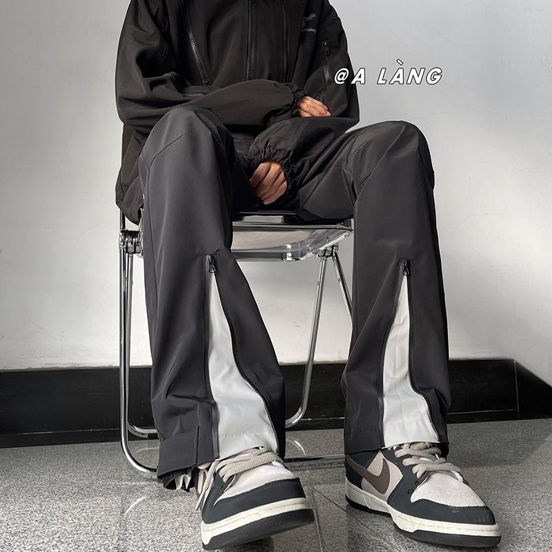 Nouvelle Collection Automne 2026 – Pantalon Homme Coréen Tendance, Style Sportif Intelligente, Chic, Hipster, Street Punk, Créatif, Décontracté, Couleur Unie, Coupe Ample
