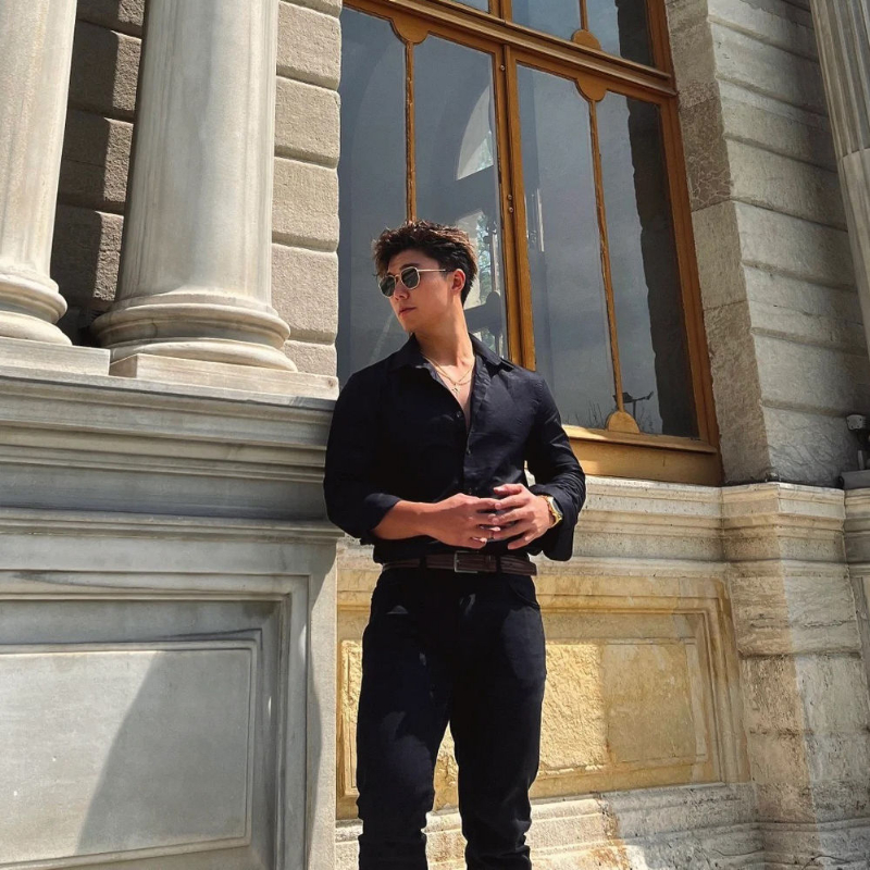 Chemisier uni à manches longues et col rabattu pour hommes, chemises de simplicité à boutons assortis, vêtements décontractés coréens, mode printemps et automne