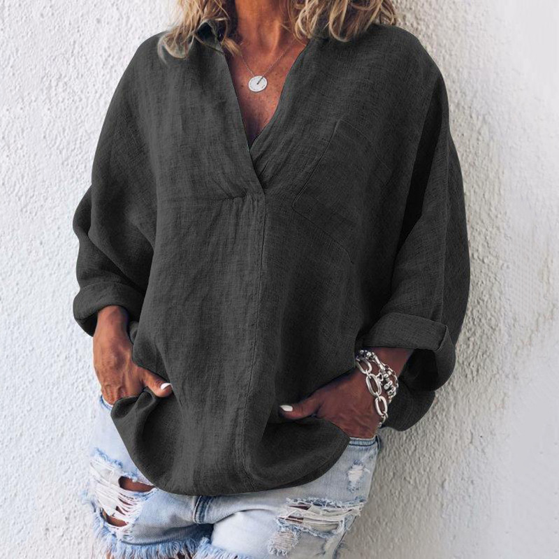 Chemises amples décontractées unies pour femmes, collection automne 2026 – Blouses et chemisiers oversize vintage élégants pour jeunes femmes