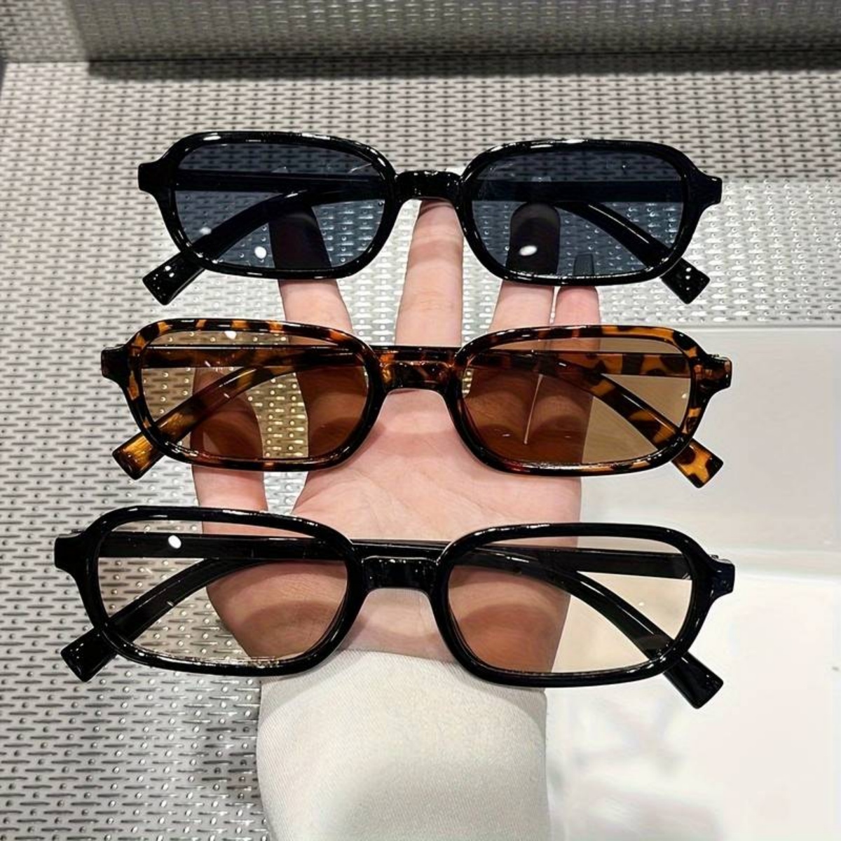 Lunettes de soleil de style rétro européen et américain pour hommes et femmes, 3 pièces, tendance, polyvalentes, protection solaire et UV pour l'été