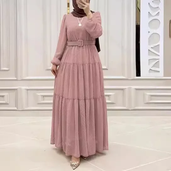 Abaya-Robe longue pour femmes musulmanes modestes, ceintures, Jalabiya, Eid, Ramadan, Maroc, Dubaï, Kaftan saoudien, Islam, Abayas arabes éducatifs