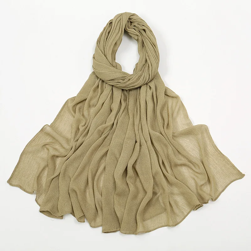 2024 doux rayonne coton musulman Hijabs pour femmes écharpe plaine châles Femme Musulman Viscose rayonne foulard islamique Turban bandeau