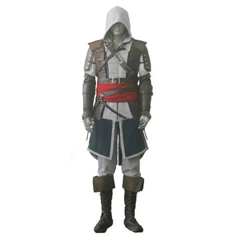 CyUniform tenues personnalisation complète Costume Halloween PartyAssassins SV14AS03 Cosplay Edward Costume Creed drapeau noir Kenway M