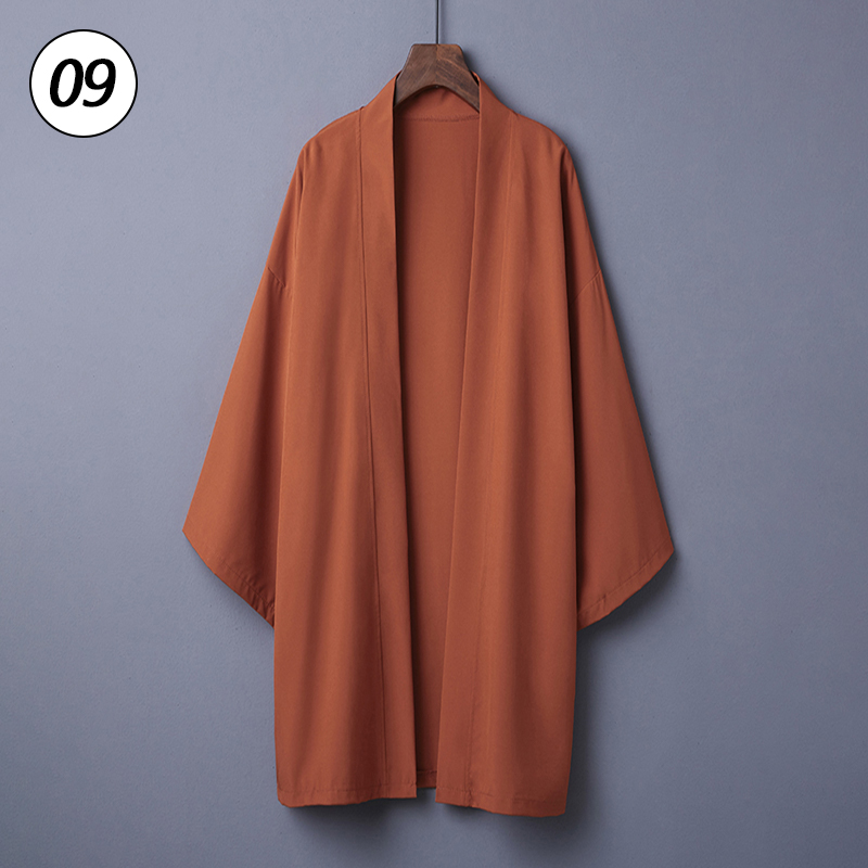 Kimono japonais unisexe, style Ukiyo-e, long Hanfu Everak, poncho d'été, décontracté, adt entreMiHaori, cardigan de plage