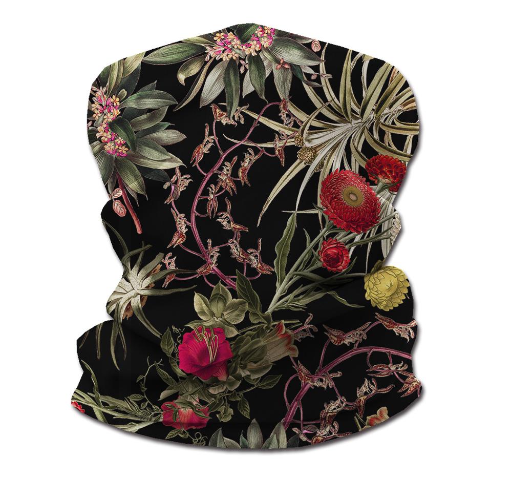 Bandana Femme Imprimé Floral Cache-cou Cache-oreilles Cache-visage intégral Coupe-vent Moto Ski Sport d'hiver Extérieur Foulard tubulaire