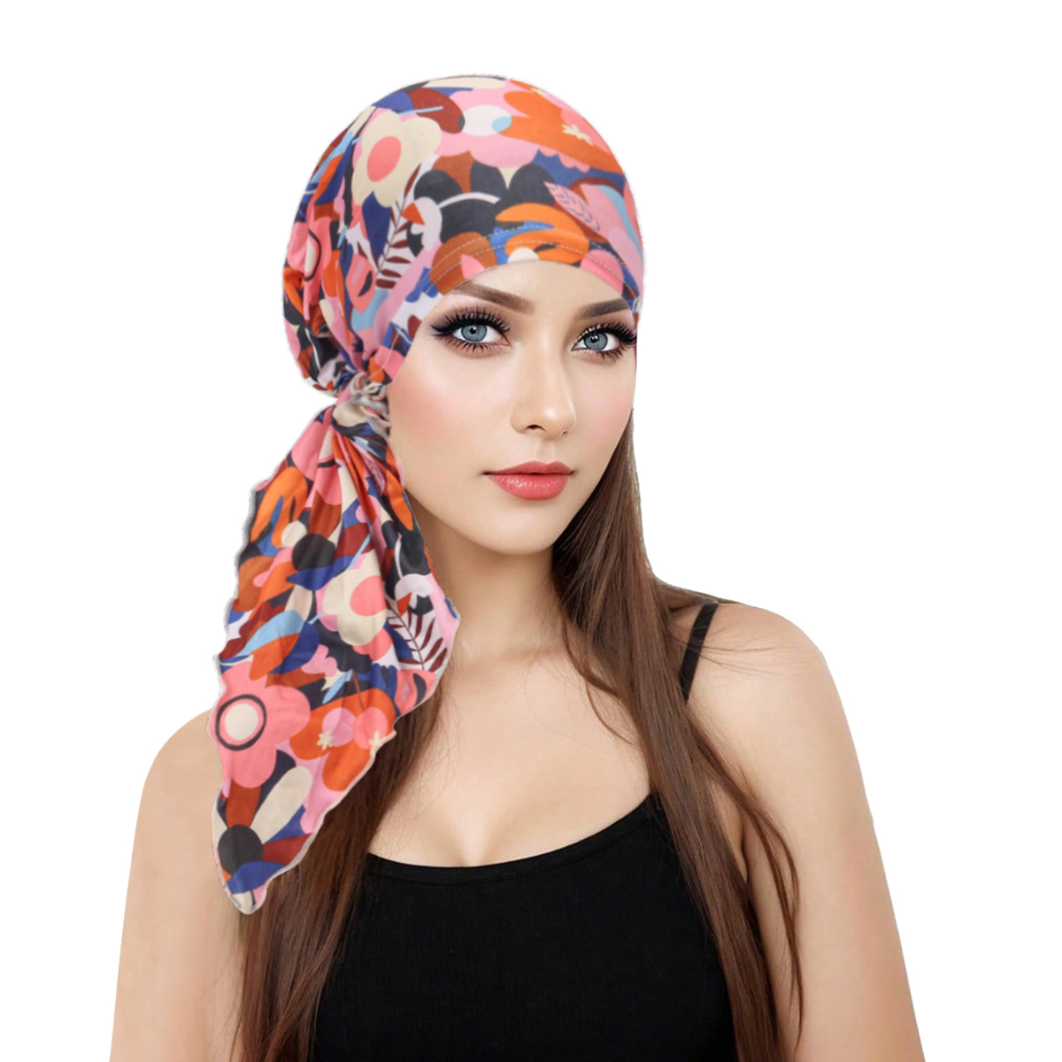 Nouveauté 2026 : Hijabs et turbans imprimés pour femmes musulmanes, foulards à longue traîne, bonnets hijab élastiques et respirants, bonnets chimio pour femmes et filles