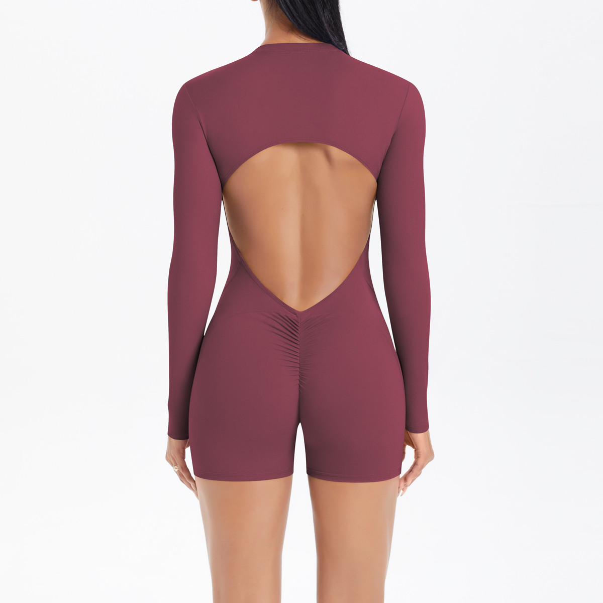 Combinaison de sport pour femme, vêtements de yoga respirants à séchage rapide, combinaison de sport à manches courtes avec fermeture éclair
