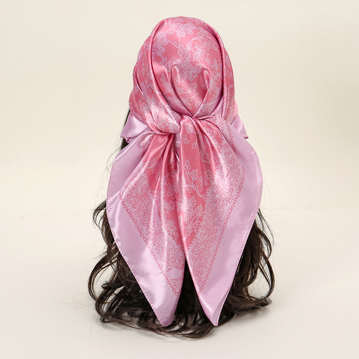 Foulard carré imprimé 90x90cm pour femmes, sensation de soie, enveloppes en Satin, bandeau de luxe, Designers, écharpe Bandana en soie, enveloppe pour cheveux